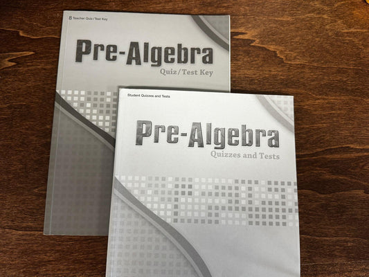 Abeka Pre-Algebra 3rd Ed Quizzes & Tests & KEY - Mathematic Series (Condition - GOOD)
