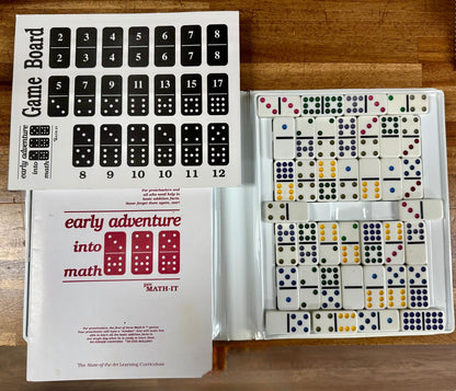 Pre Math-It Early Adventure Into Math w/ Dominos - Elmer Brooks - CONDITION Acceptable & Complete