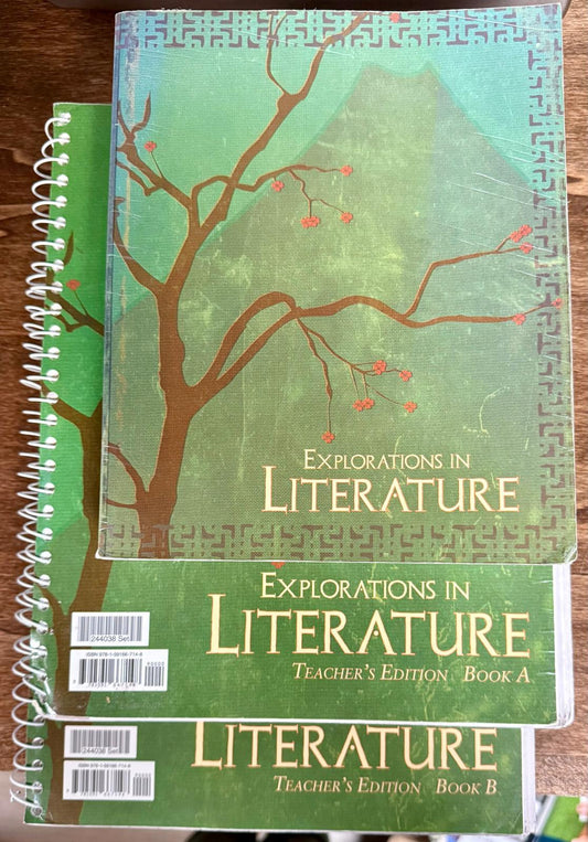 BJU Press Explorations in Literature Student Text & Teacher’s Edition (Books A & B) 3rd Edition with CD – Condition: Good & Clean