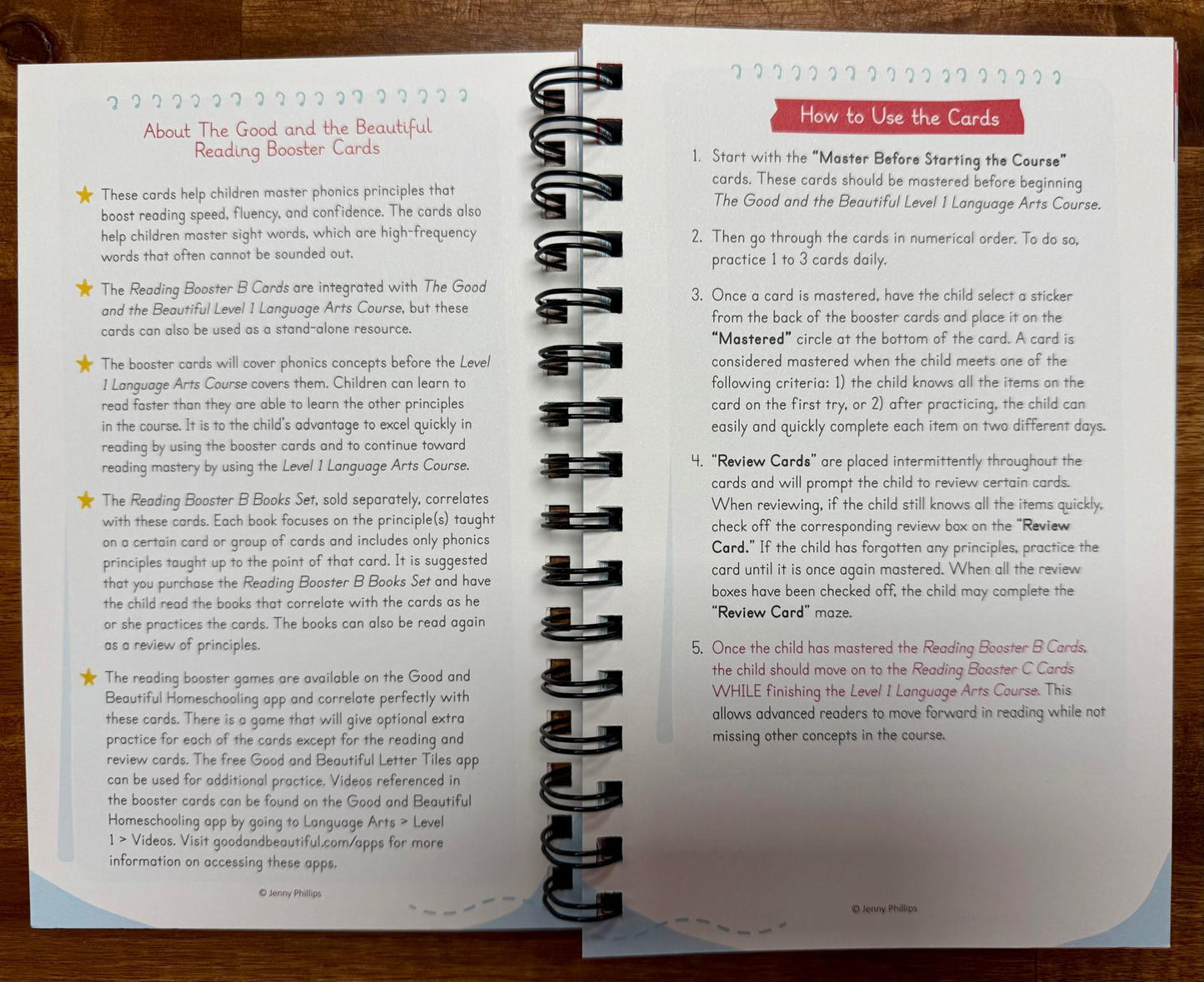 The Good and Beautiful Reading Booster B Cards