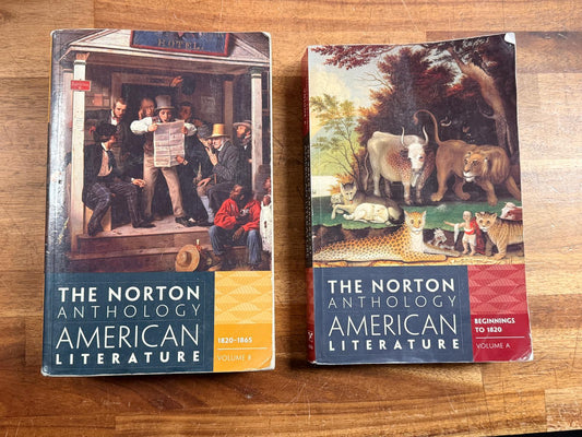 Norton Anthology of American Literature Vol A & B Paperback SET