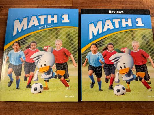 BJU Press Math 1 Worktext & Reviews (5th Edition)