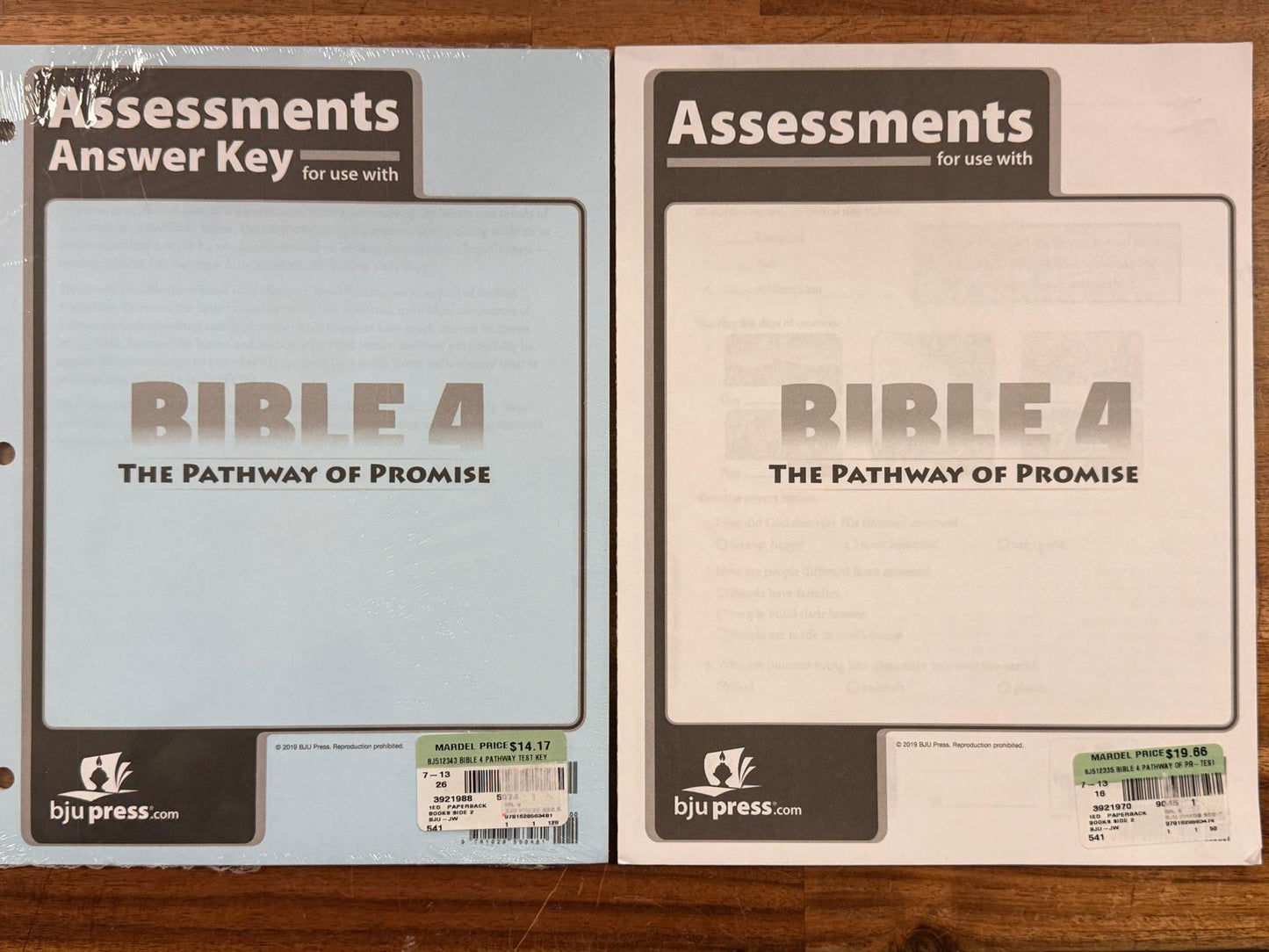 BJU Bible 4 Pathway of Promise Assessments & Answer Key (NEW)