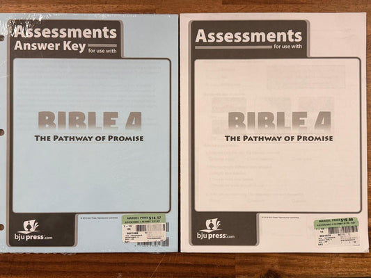BJU Bible 4 Pathway of Promise Assessments & Answer Key (NEW)