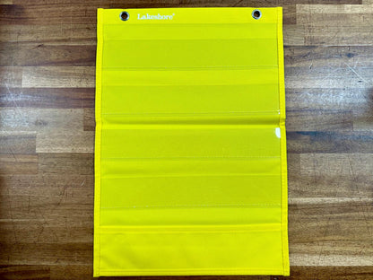 Lakeshore 5-Slot Pocket Charts - Good & Clean - Yellow