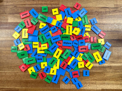Word Tiles Ages 5+ Early Literacy - missing 6 pieces