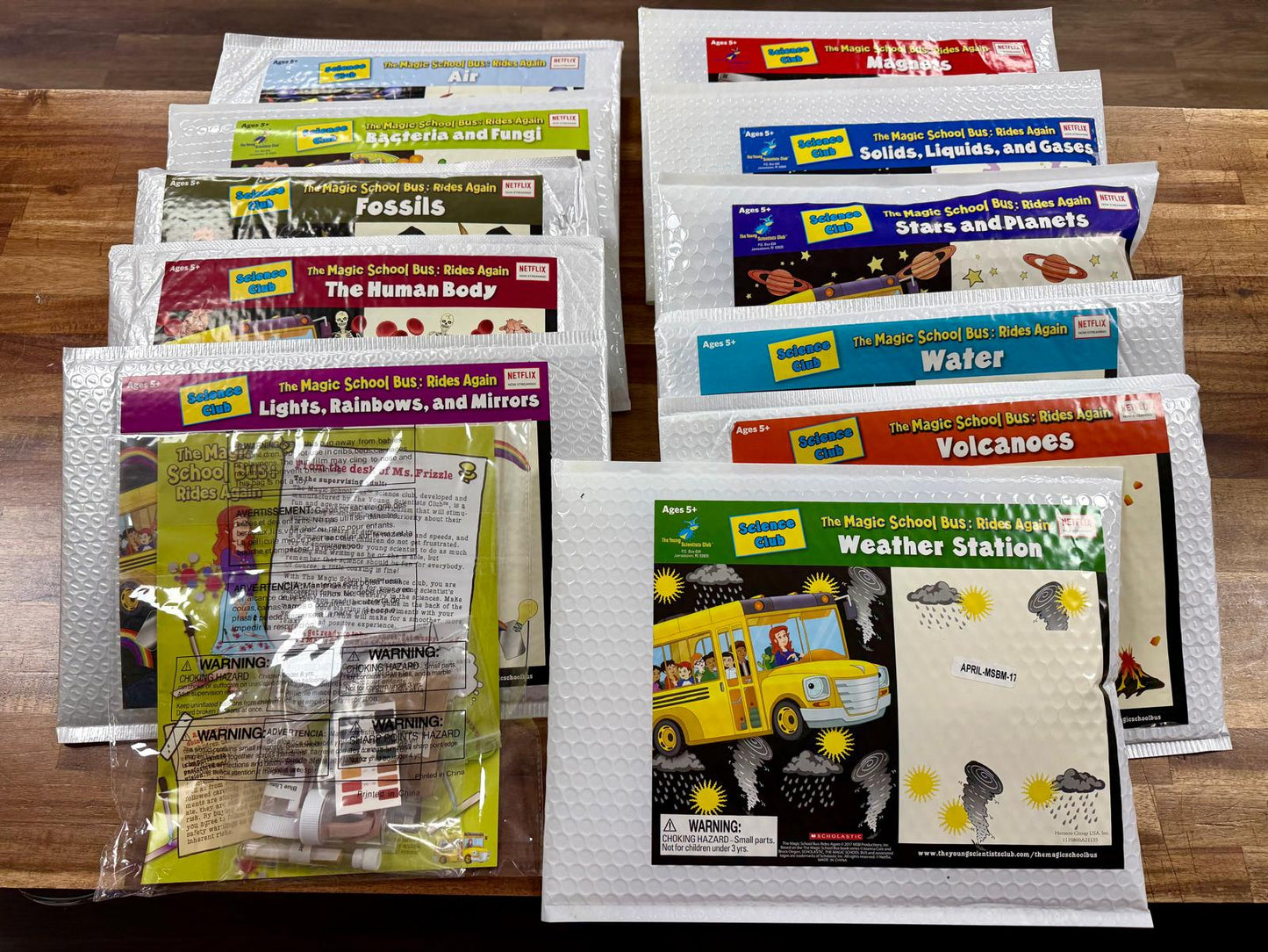 Magic School Bus Science Club Kits Complete Set of 12  (NEW)