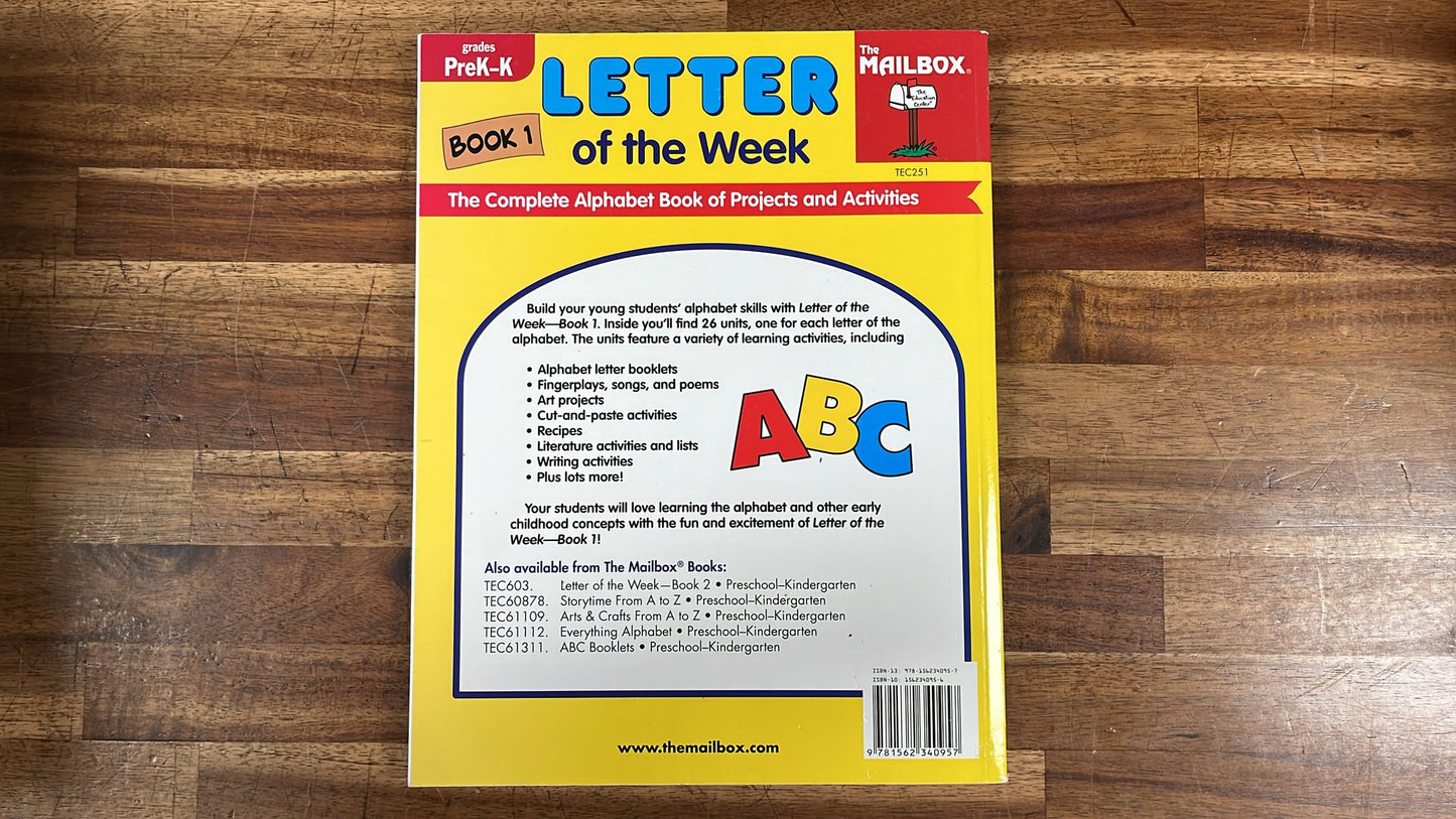 Mailbox Letter of the Week Book 1 PreK-K