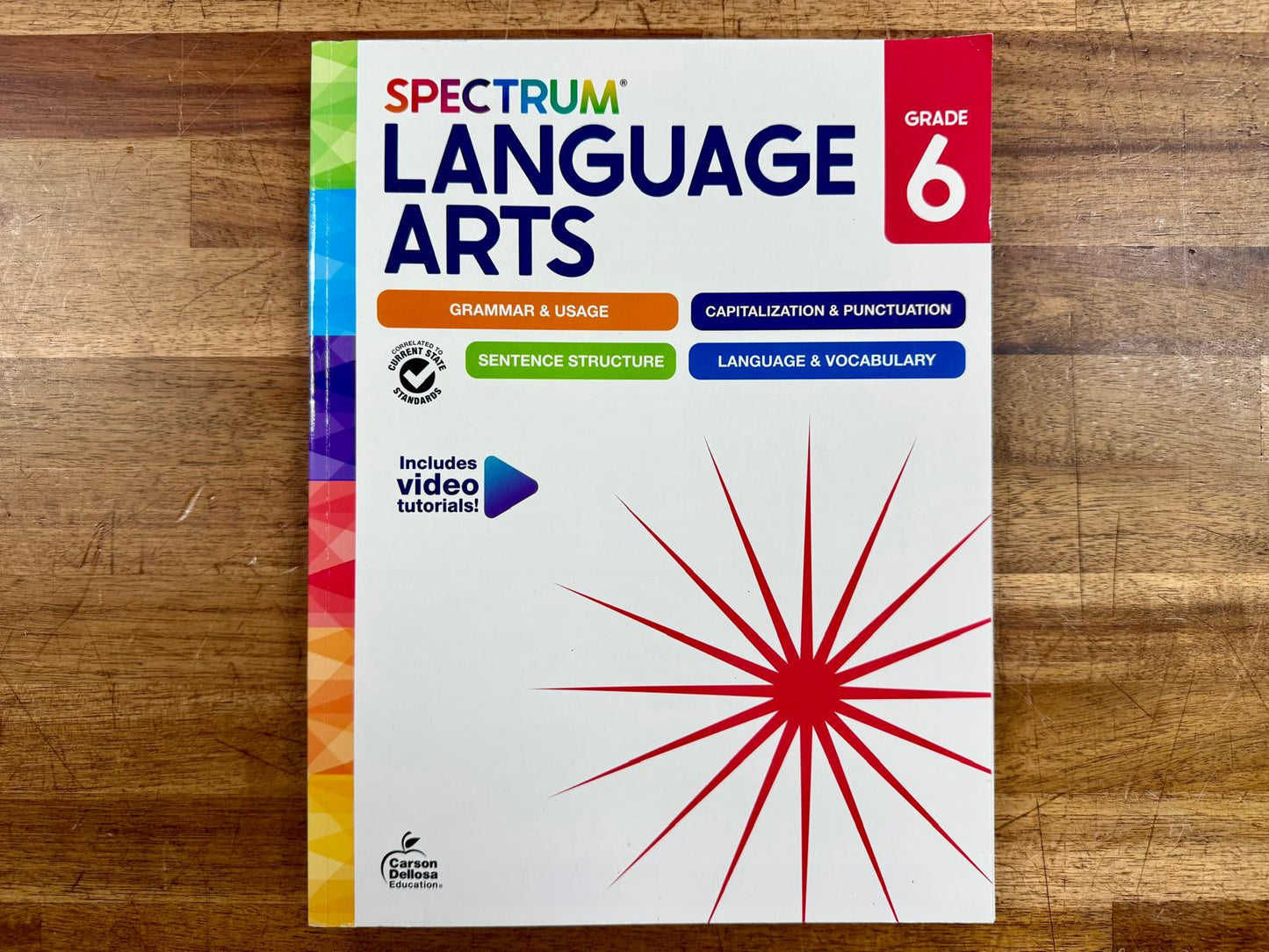Spectrum Grade 6 Language Arts Workbook - Very Good