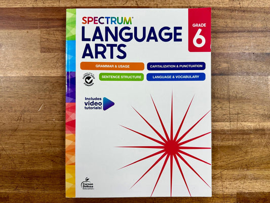 Spectrum Grade 6 Language Arts Workbook - Very Good