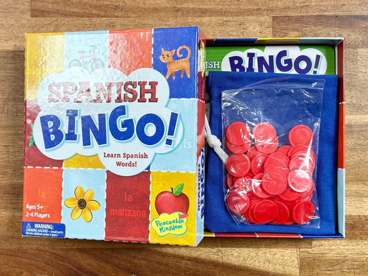 Spanish BINGO Learn Spanish Words Ages 5+ MindWare - New