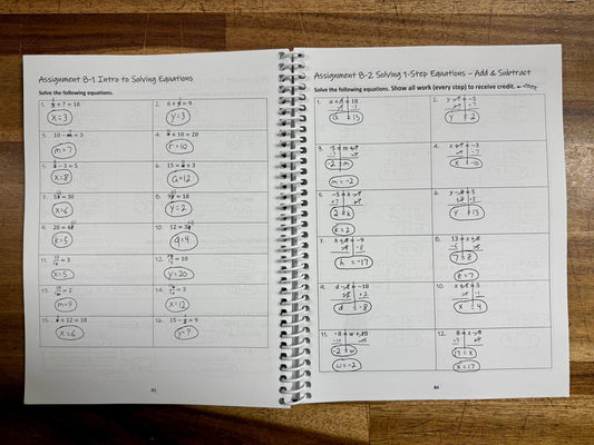 Pre-Algebra Solutions Manual (Denison Algebra)