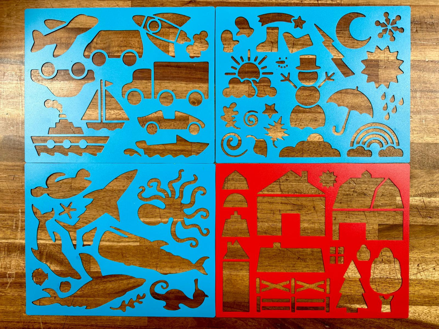 Melissa & Doug Stencil Set w. Storage Bag Nature Letters