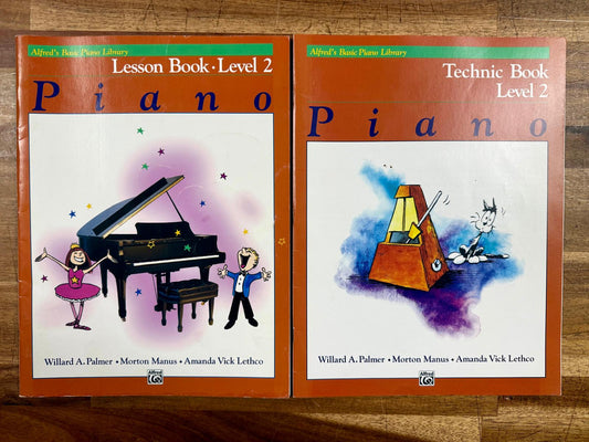 Alfred's Basic Piano Library Level 2 Set: Technic & Lesson Books