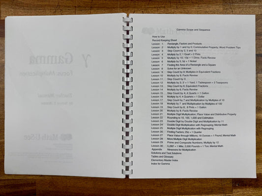 Math-U-See Gamma Teacher Manual & DVD Set 2004 Ed - Good