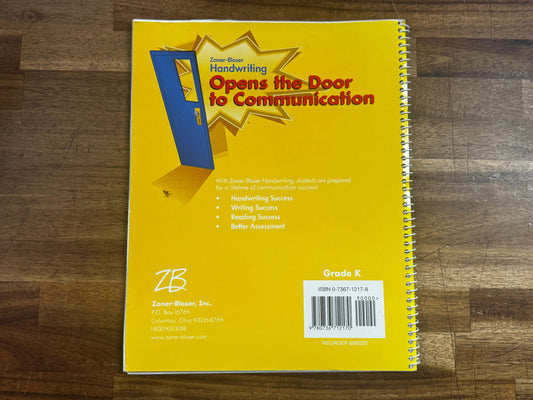 ZB Handwriting Kindergarten TE