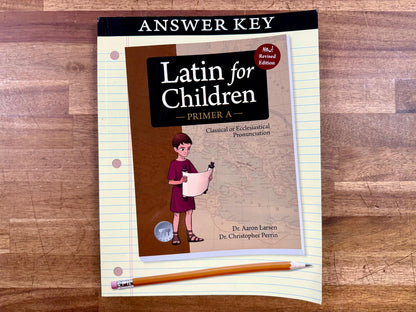 Latin for Children Primer A Answer Key - Like New