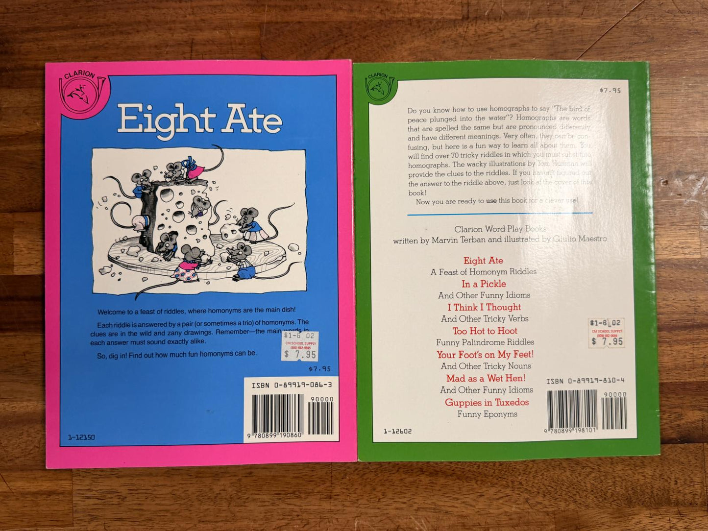 Clarion Funny Homographs & Hononyms LOT of 2