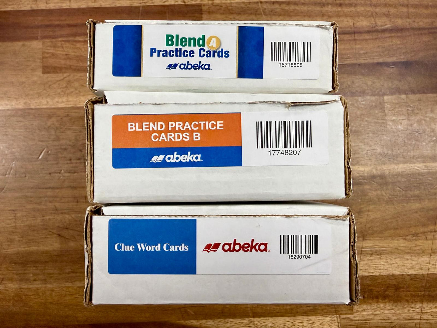 Abeka Blend A & B Practice Cards & Clue Cards Complete Box Set