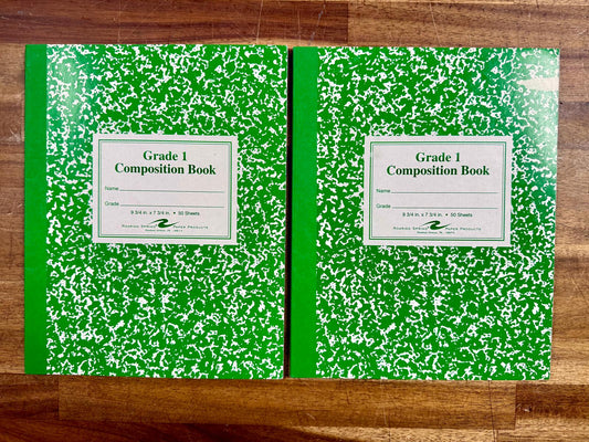 Grade 1 Composition Books LOT of 2