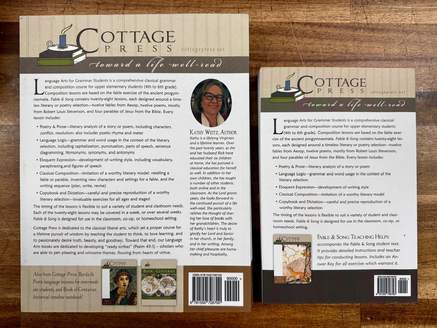 Cottage Press Fable & Song Teacher Guide + Student Book