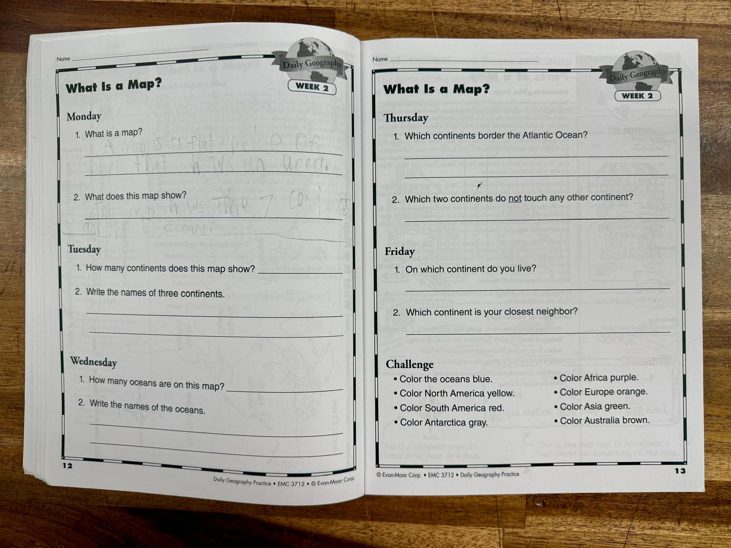 Evan-Moor Daily Geography Practice Grade 3 - Acceptable