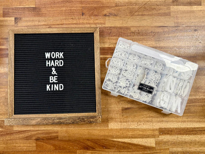 The Original Letter Board Supply - Double Sided Wood (Gray/Black Felt)