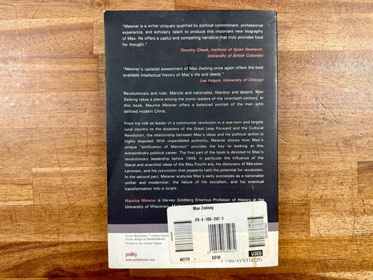 Mao Zedong: A Political & Intellectual Portrait - Acceptable