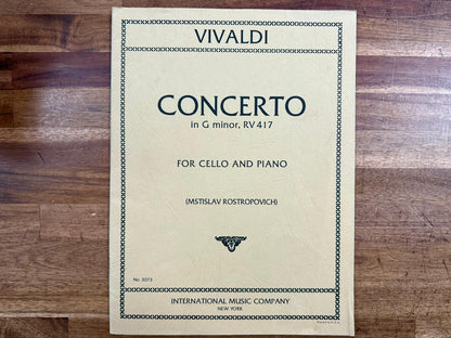 Vivaldi Concerto G Minor RV 417 Cello & Piano 1972