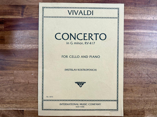 Vivaldi Concerto G Minor RV 417 Cello & Piano 1972