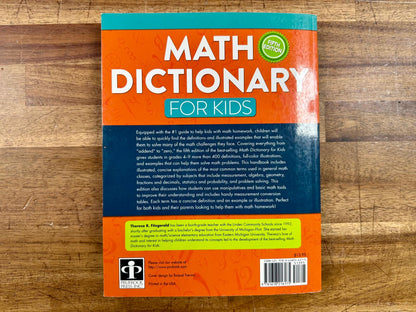 Math Dictionary for Kids: The #1 Guide... Grs 4-9, 5th Ed - Good