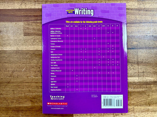 Scholastic Success With Writing: Grade 3 Workbook - VG