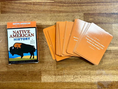 Native American History Knowledge Cards Deck - Very Good