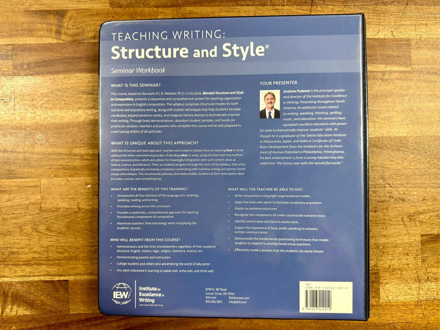 IEW Teaching Writing Structure & Style Seminar Workbook 2nd Ed