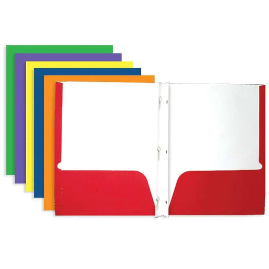 2-Pockets Portfolios 3-Prong Fastener - Assorted Color