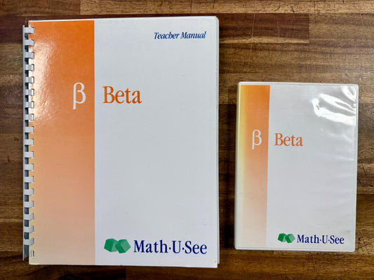 Math-U-See Beta Teacher Manual & DVD Set 2004 Ed - Good