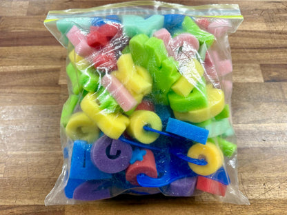 Letters & Shapes Sponges + 5 Rollers