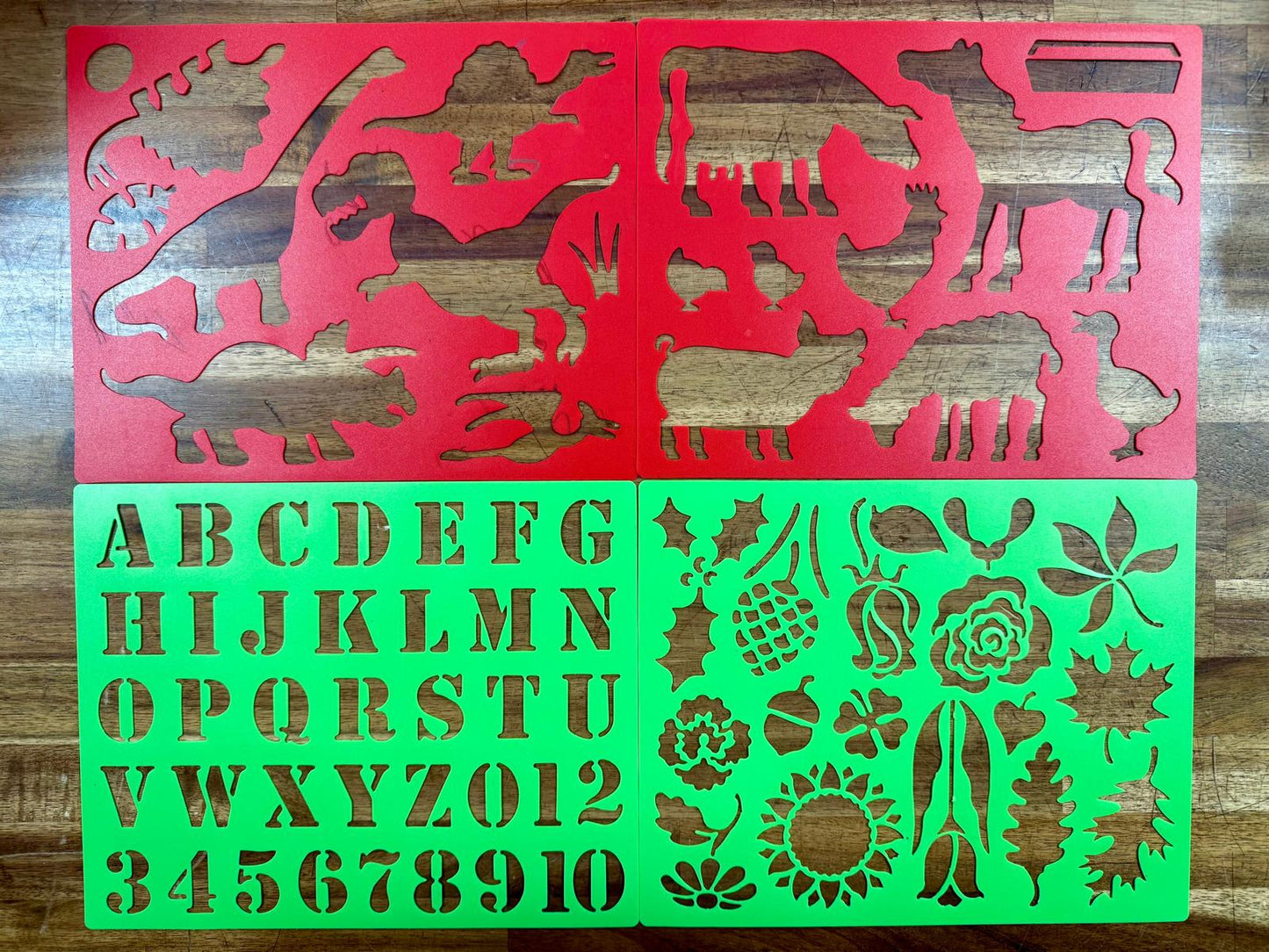 Melissa & Doug Stencil Set w. Storage Bag Nature Letters