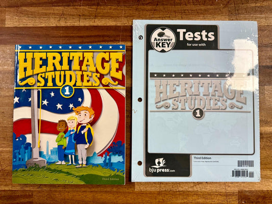 BJU Heritage Studies 1 - 3rd Ed - Textbook & Tests Answer Key