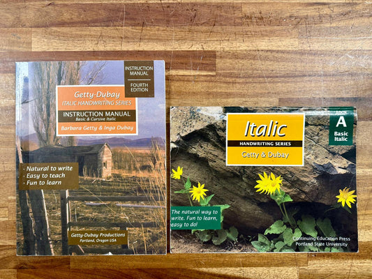 Italic Handwriting Series SET Instruction Manual & Book A - VG