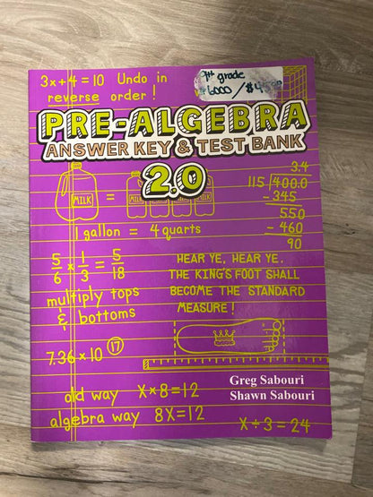Teaching Textbooks Pre-Algebra 2.0 Answer Key & Test Bank — additional copy