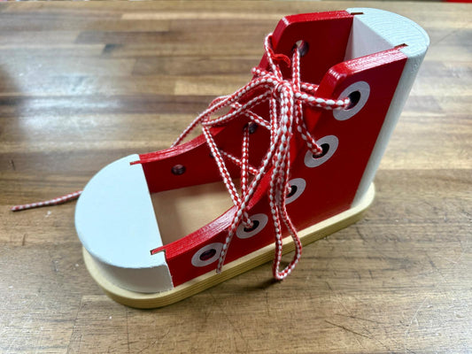 Melissa & Doug Wooden Lacing Shoe How to Tie Your Shoelace