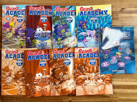AoPS Beast Academy Math 2 Guide, Practice & Puzzles Full Set