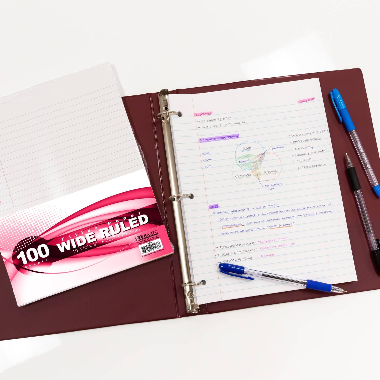 Filler Paper W/R 100 Ct.