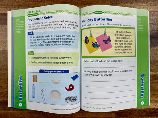 Evan-Moor Skill Sharpeners STEAM Workbook Grade 1 - VG
