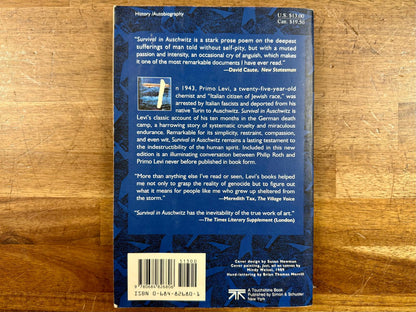 Survival In Auschwitz by Primo Levi - Good