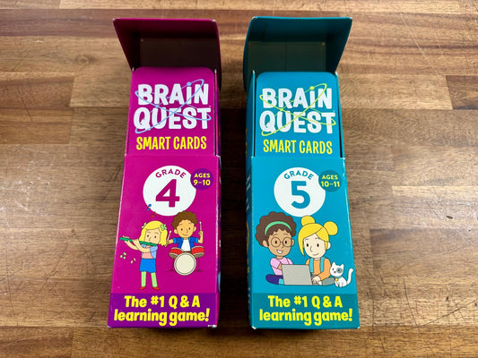Brain Quest Smart Cards SET of 2 - Grades 4 & 5