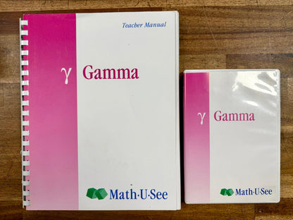 Math-U-See Gamma Teacher Manual & DVD Set 2004 Ed - Good