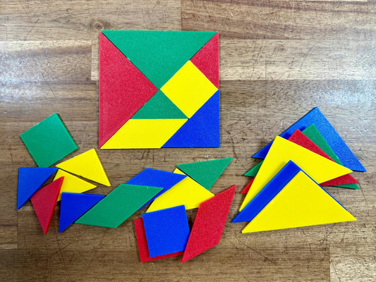 Tangram Jigsaw Puzzle Set – 26 Pieces (Multicolor Geometric Learning Set)