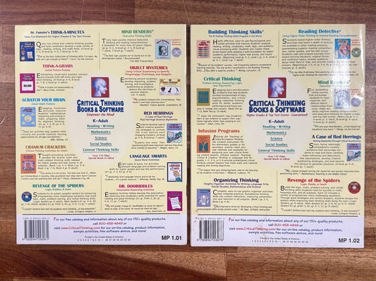 Critical Thinking Think-A-Minutes Level A Books 1-2